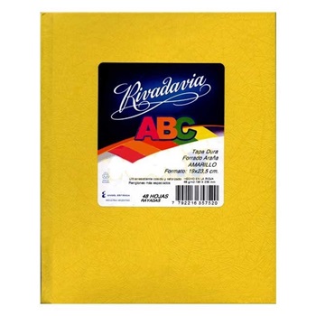 Cuaderno Rivadavia 19x23 Abc 48hs R Amarillo