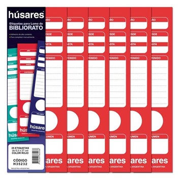 Etiqueta Húsares A4 34114 X 100 9,90x3,81