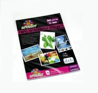 Papel Arcolor Foto Glossy Color A4 230 Grs