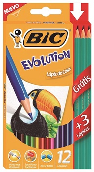 Lapiz Color Bic Evolution X 12