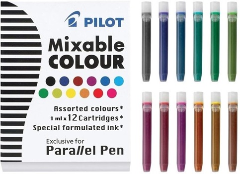 Cartucho Pilot Parallel Pen X 12 Colores