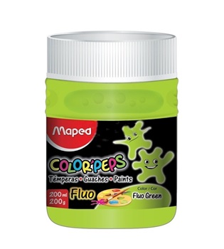 Tempera Maped Pote X 250grs Fluo Verde