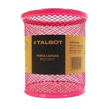 Cubo Portapapeles Metal Talbot Rosa 9x9