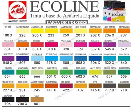 Acuarela Ecoline Liquida 801 Oro 30ml