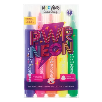 Resaltador Coloring Pwr X 5 Neon