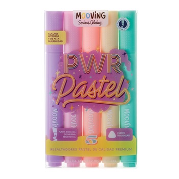 Resaltador Coloring Pwr X 5 Pastel