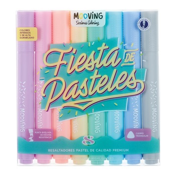 Resaltador Coloring Pwr X 8 Pastel-Fiesta De Pasteles