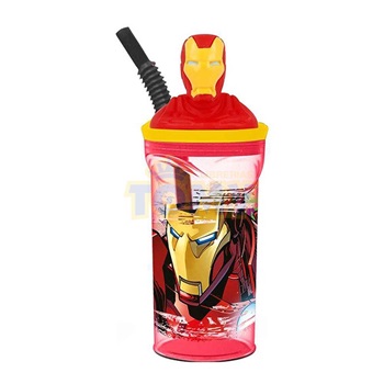 Iron Man Vaso Con Figura Arriba