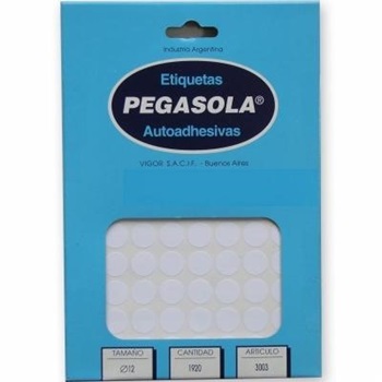 Etiqueta Pegasola 3003 Circular 12mm