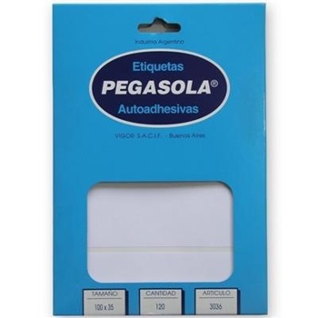 Etiqueta Pegasola 3036 100x35