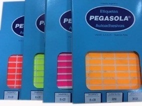Etiqueta Pegasola 36153 Fluo 16x22 Rojo