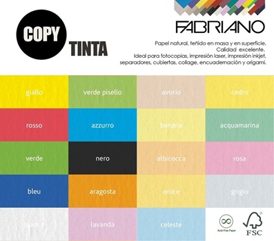Resma Fabriano Copy Tinta A4 X10 Arancio 160grs