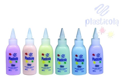 Adhesivo Plasticola 40 Grs Pastel Naranja