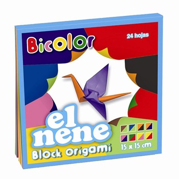 Block El Nene 15x15 Para Origami Bicolor