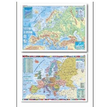 Mapa Laminado 95x130 Europa Mudo Bifaz