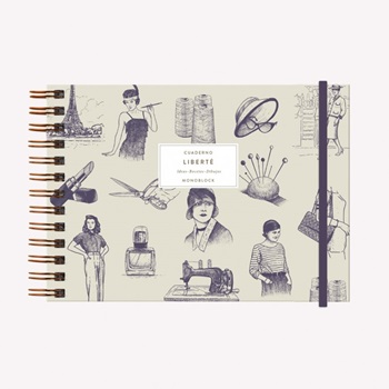 Cuaderno Monoblock A4 Liso Scrapbook Coco Chanel