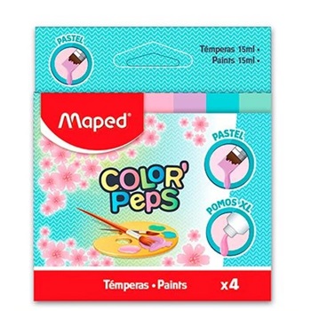 Tempera Maped Pote X4 Pastel