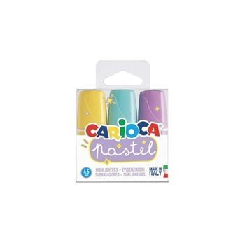 Resaltador Carioca Pastel X 3