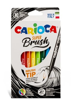 Marcador Carioca Super Brush X 10