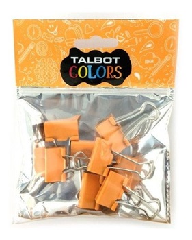 Aprietapapel Talbot Pastel Naranja 19mm X 12u - 3744