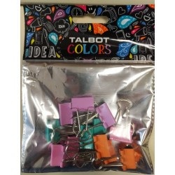 Aprietapapel Talbot Pastel Multicolor 25mm X 8u - 3753