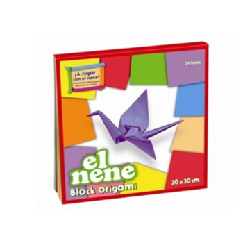 Block El Nene 30x30 Para Origami Liso X 24