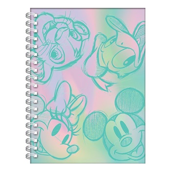Disney 100 Aã‘os Cuaderno 16x21 Tapa Dura Espiral