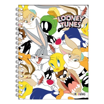 Looney Tunes Cuaderno 16x21 Tapa Dura Espiral