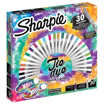 Marcador Sharpie Fine X 30 Ruleta Tie Dye