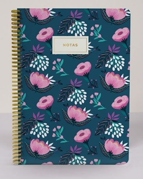 Fera-Cuaderno A4 Flores Azules X 80hs Raya