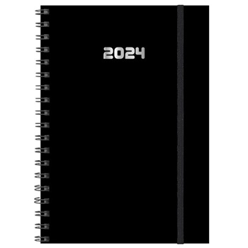 Agenda 2024 Cangini N 8 C/E Semana Gofrada Negro
