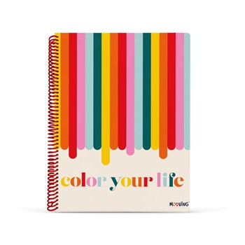 Rainbow Cuaderno A4 Tapa Semirigida Cuadro 80hs